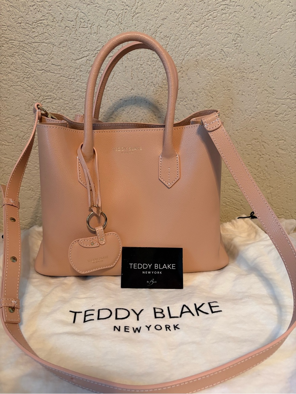 Teddy Blake New York Beige Leather Tote Bag